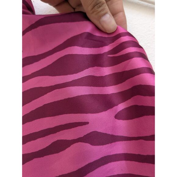 Princess Polly Women's Mini Dress Gia Pink Zebra Animal Print Cowl Neck Size 4 - Picture 6 of 16